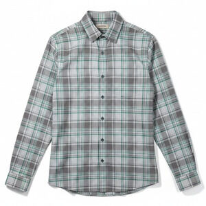 Whyred Green Plaid Shirt 100% Cotton Men's Small EU 44 Casual Button Down Shirt